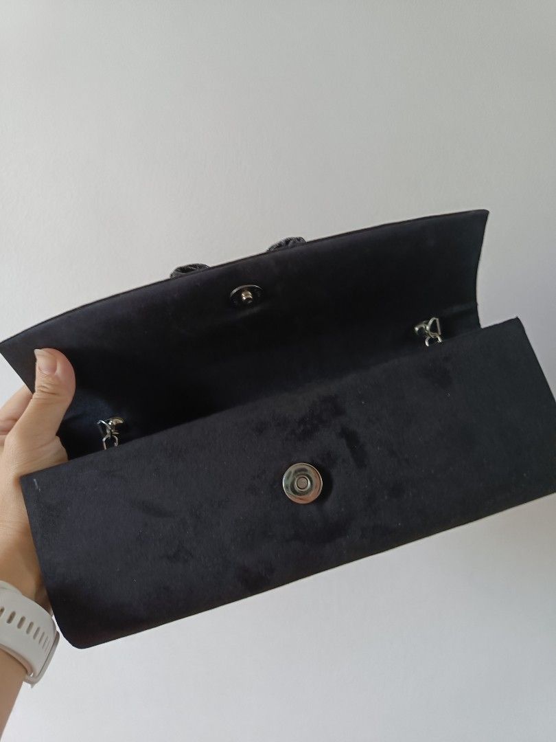 Dorothy perkins black cheap clutch bag