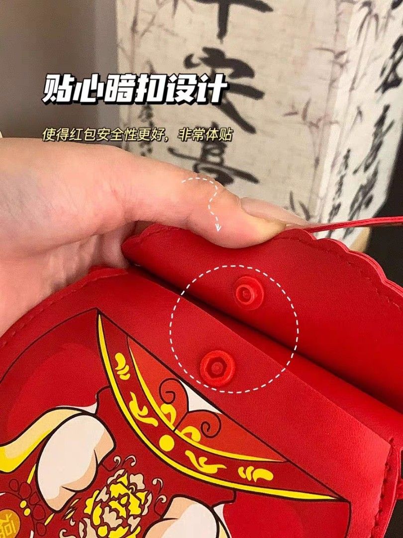 Dragon Year CNY Red Lucky PU Leather Sling Bag Dragon Year Fashion