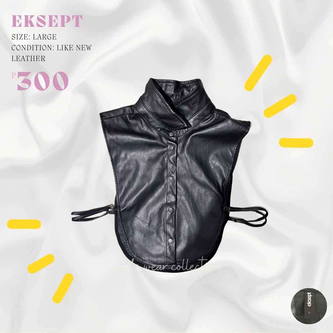 EKSEPT LEATHER TOP, Women's Fashion, Tops, Others Tops on Carousell