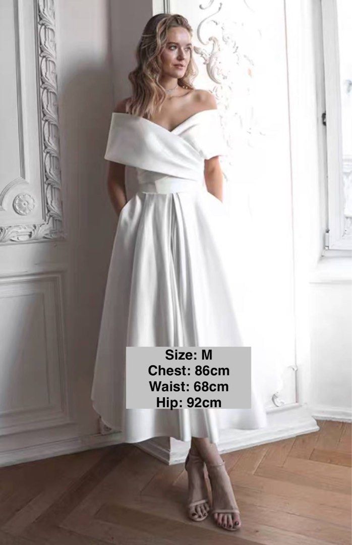 Elegant white dress Women s Fashion Dresses Sets Evening