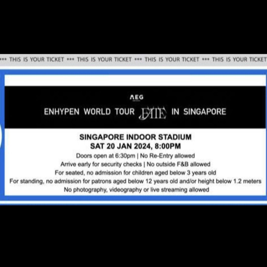 Enhypen world tour 2024, Tickets & Vouchers, Event Tickets on Carousell