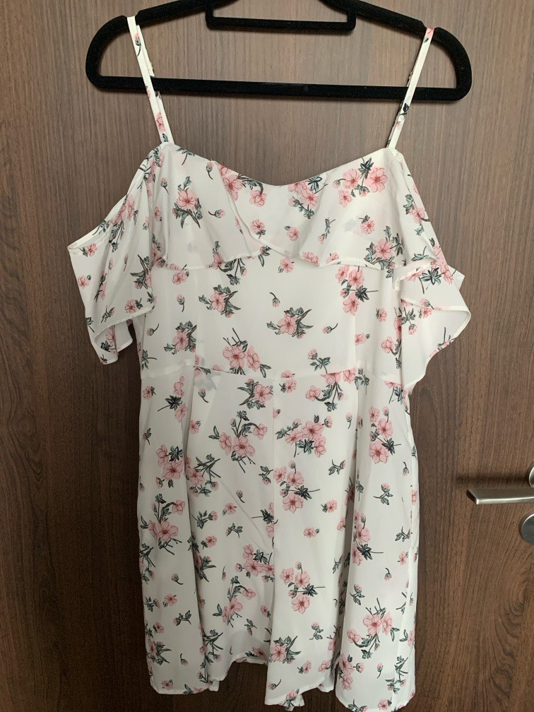White floral sales dress short