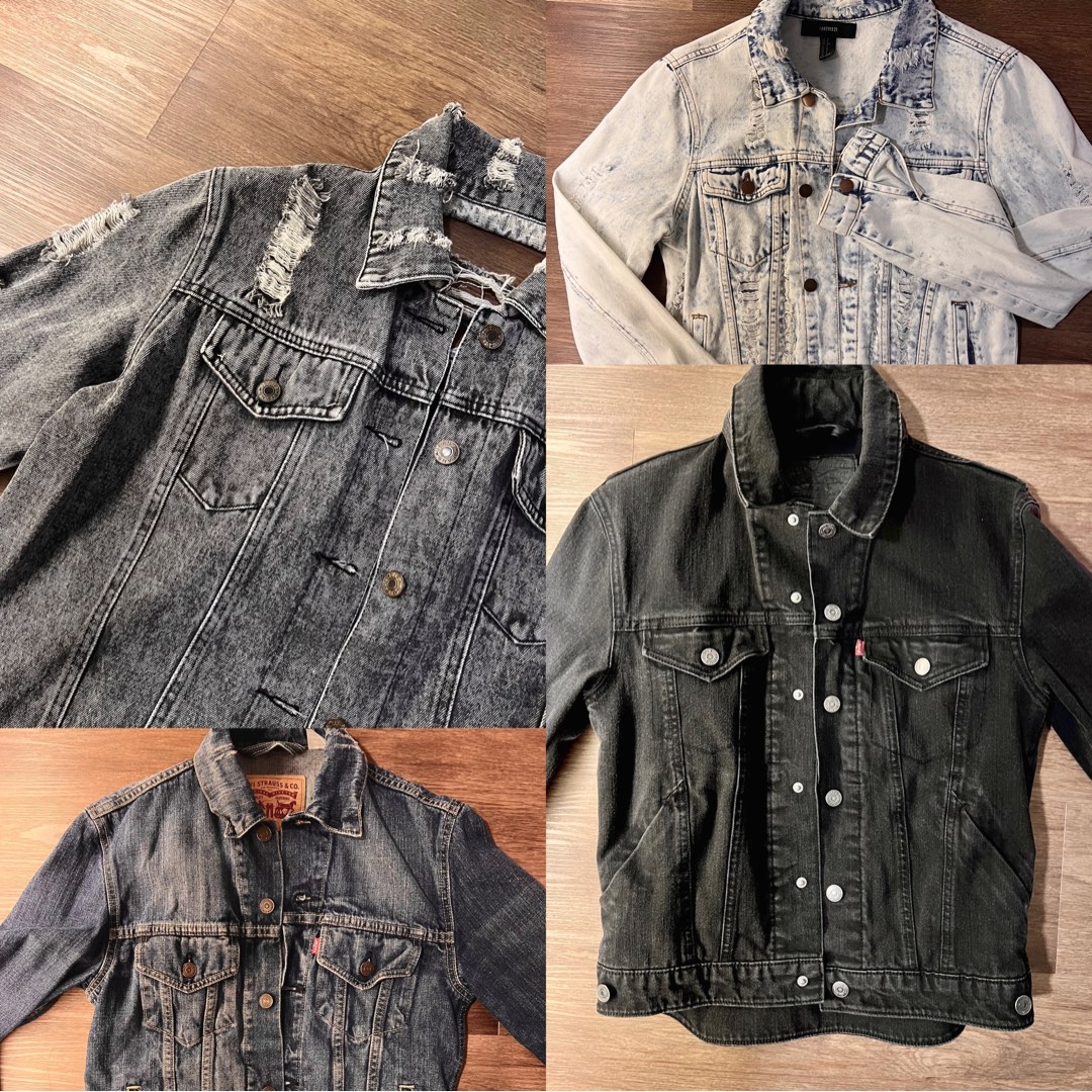 8 120 Forever 21 Acid Wash Denim Jacket Levis Commuter Denim Jacket Women s Fashion Coats Jackets and Outerwear on Carousell