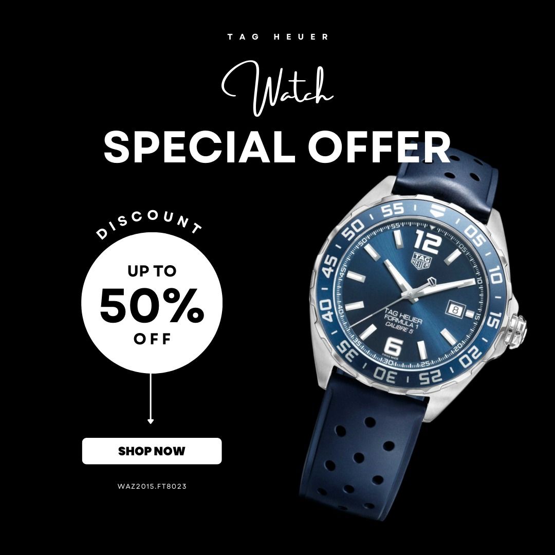 Free Shipping Tag Heuer Formula 1 Blue Rubber Strap Automatic Men