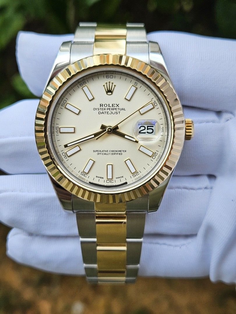 rolex datejust 2 tone 41mm