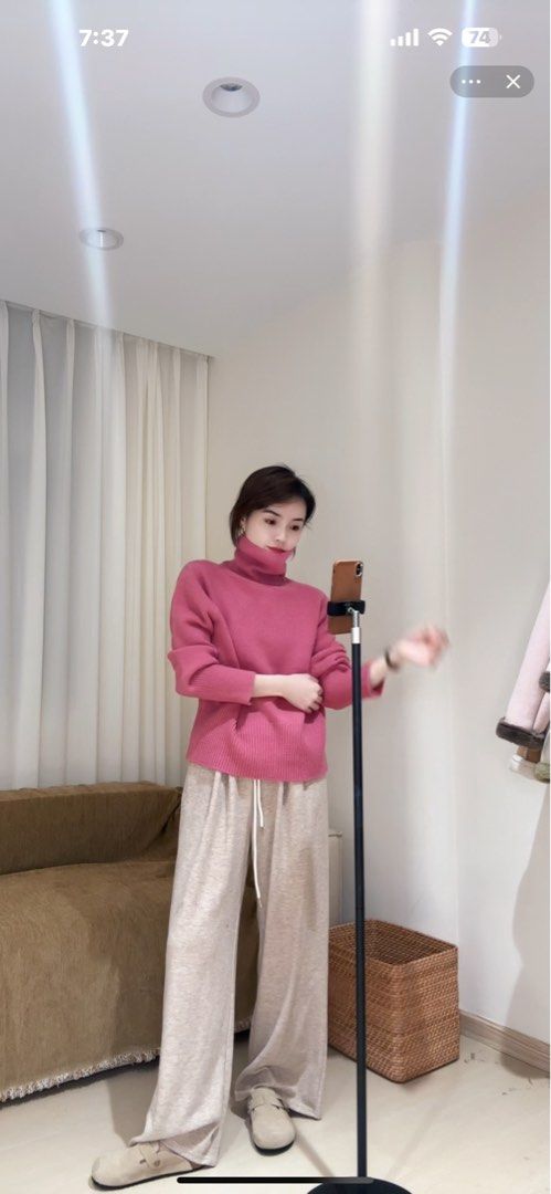 Fuschia pink sweater