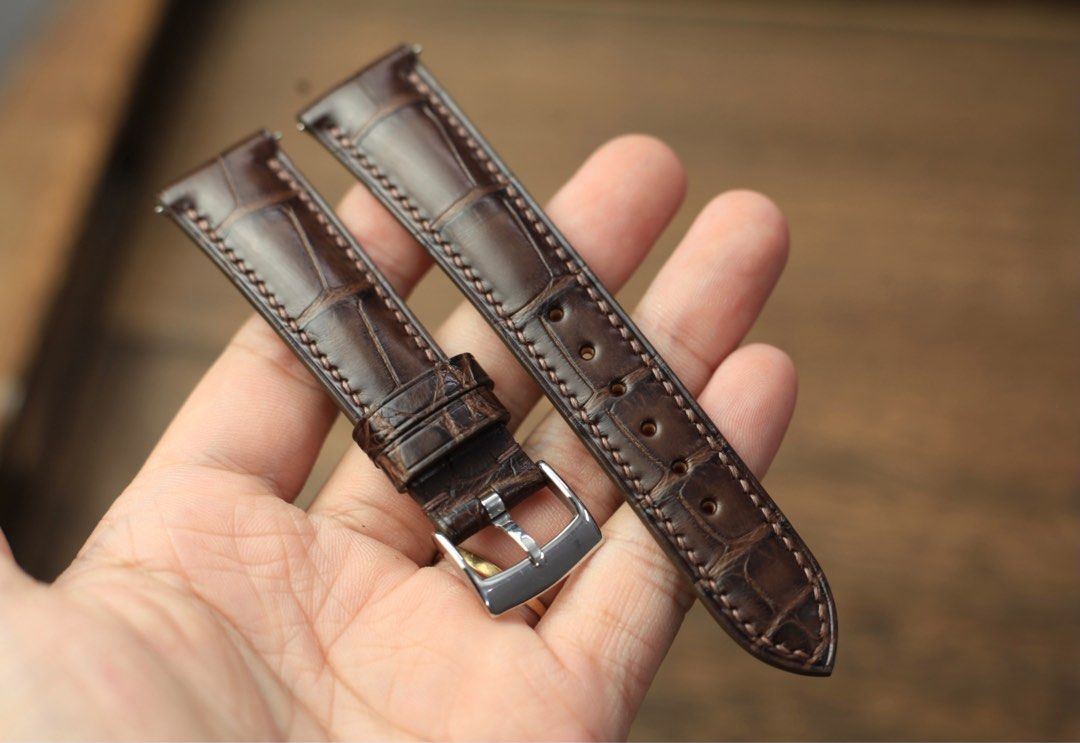 Alligator leather strap new arrivals