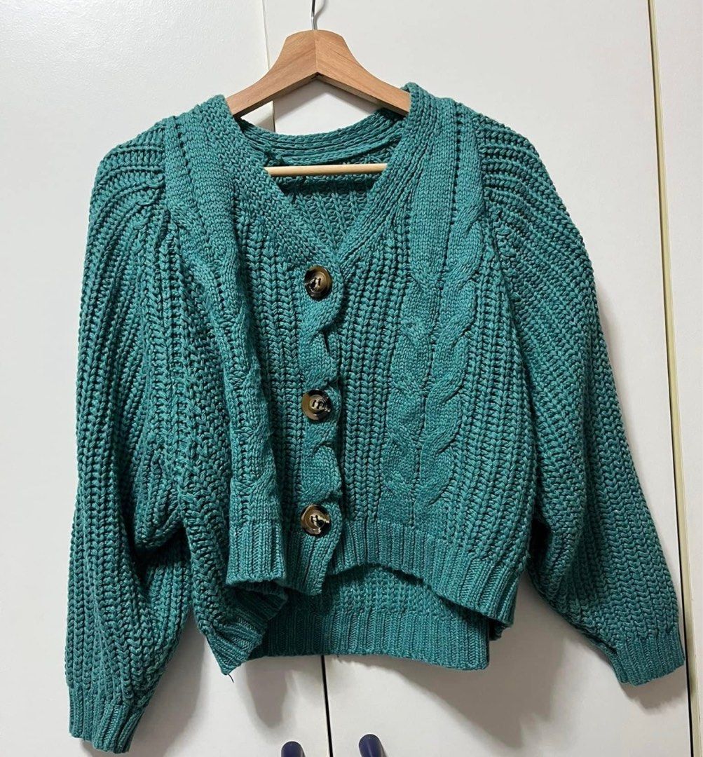 Chunky cable store knit cardigan