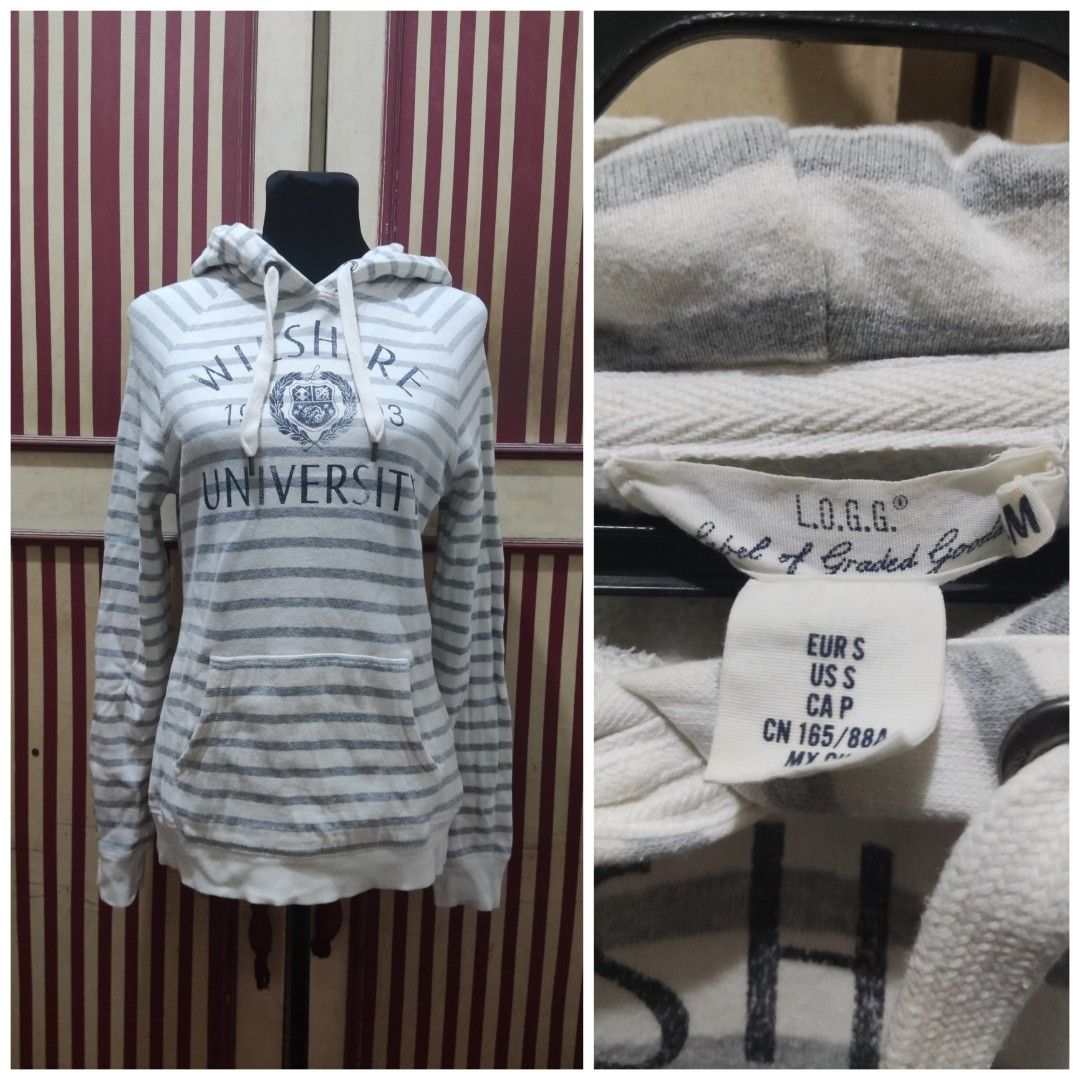 H&m striped hoodie discount