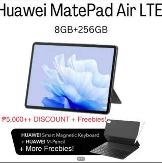 Huawei Matepad Air LTE Sim Slot With Lots Of Freebies Graphite Black W/ Smart Magnetic Keyboard M-Pencil Free Cases And Paper Like Screen Protector, Stylus Protector