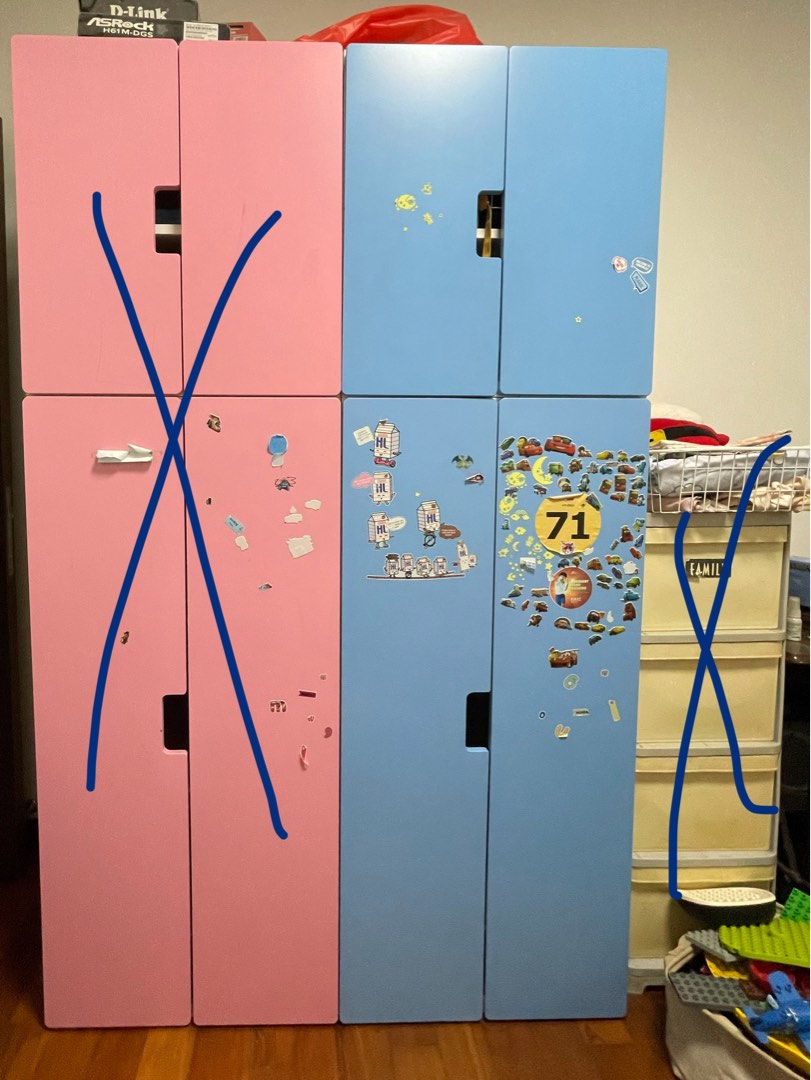 IKEA kids wardrobe Plastic Drawers Furniture Home Living
