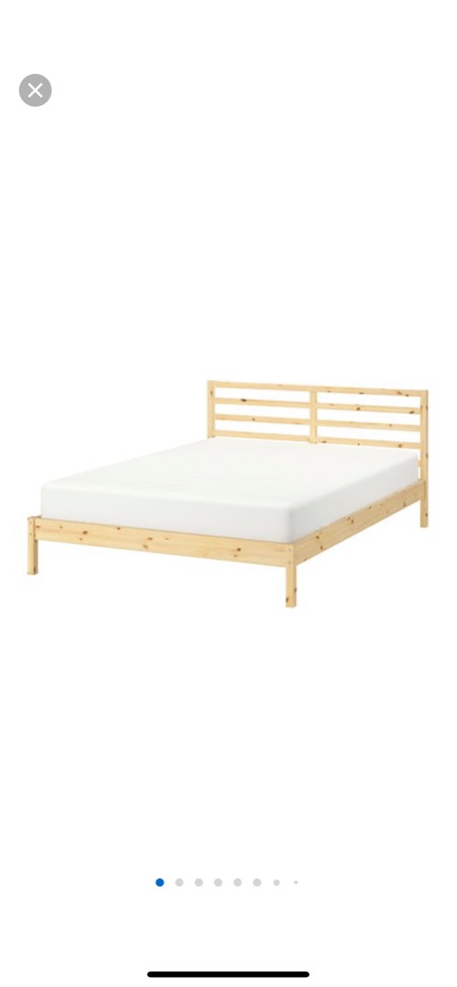 Ikea TARVA Queen bedframe + free spring mattress, Furniture & Home