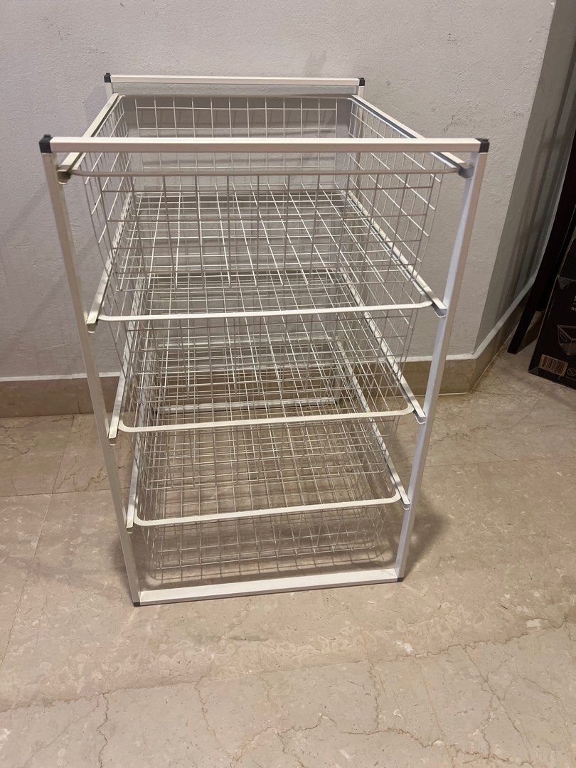 Ikea Wire basket storage rack, Furniture & Home Living, Furniture