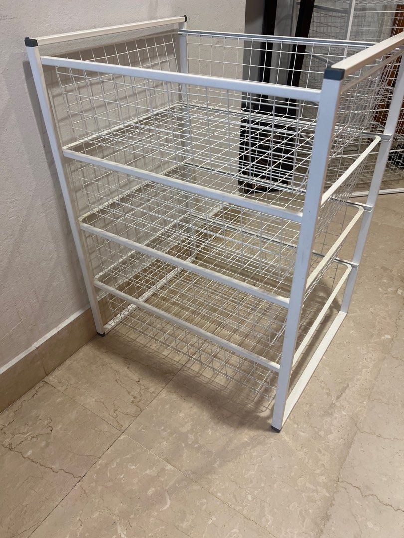 Ikea Wire basket storage rack, Furniture & Home Living, Furniture