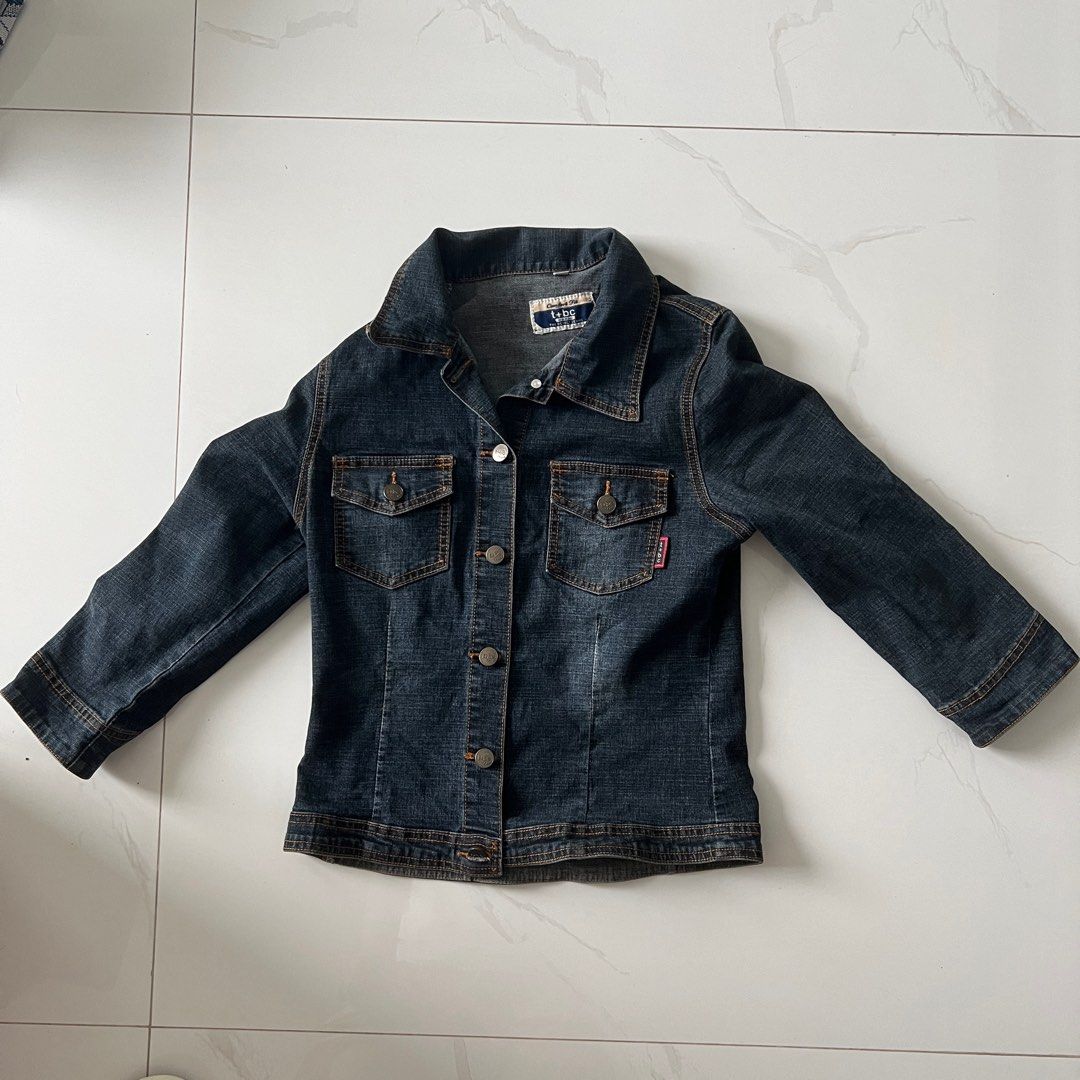 Jaket jeans deals blue black