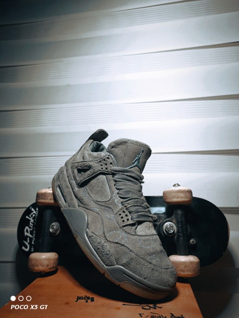 Jordan 4 shop suede grey