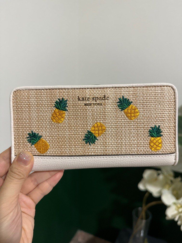Kate spade pineapple wallet hot sale