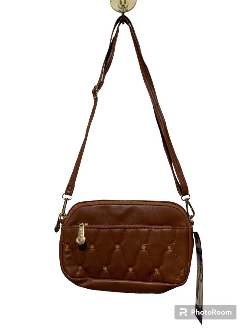 Kimbel Sling Bag in Tan Women s Fashion Bags Wallets Purses Pouches on Carousell