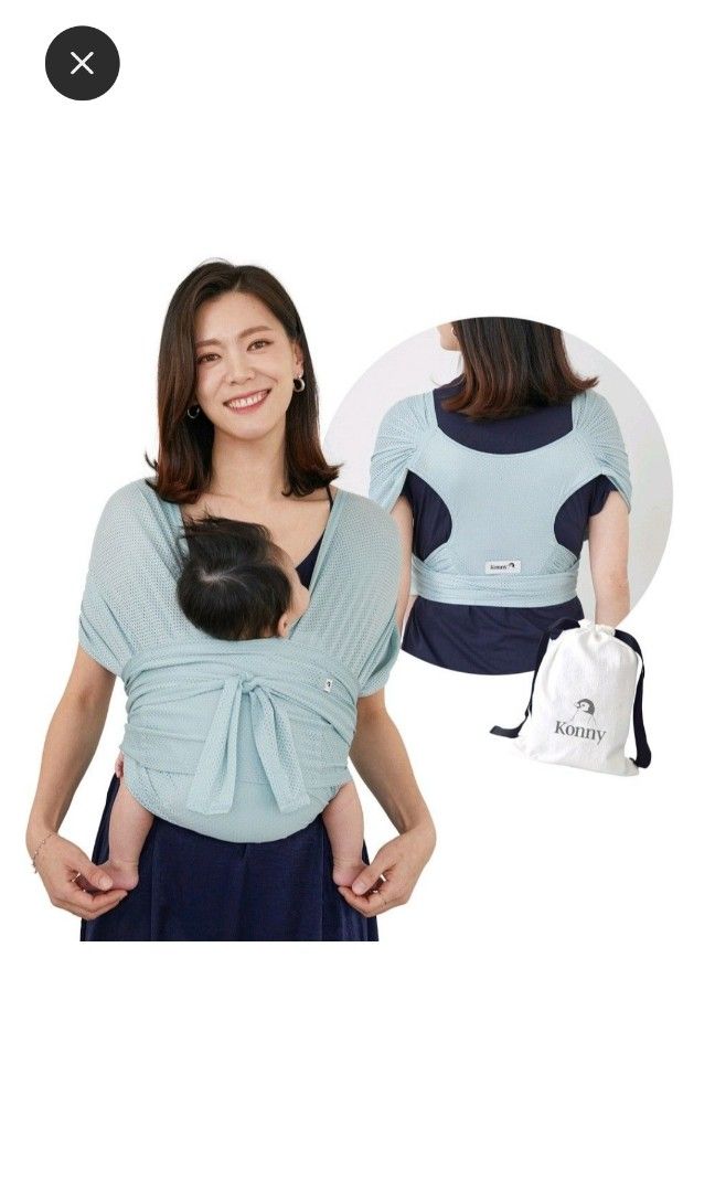 Konny Moby Wrap Mint Konny New And Improved Baby Carrier Flex