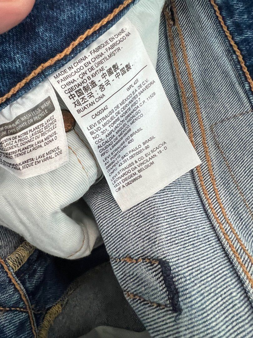 LEVI S 511 Slim Fit Jeans Original Retail Kepala kain Selvedge