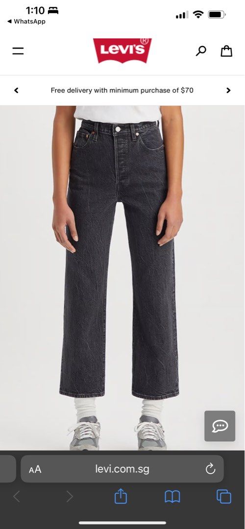 Levis Ribcage Straight Ankle Jeans w26 L27 Women s Fashion Bottoms Jeans Leggings on Carousell