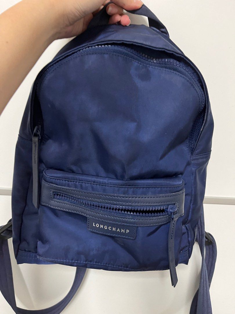 Longchamp navy store blue backpack