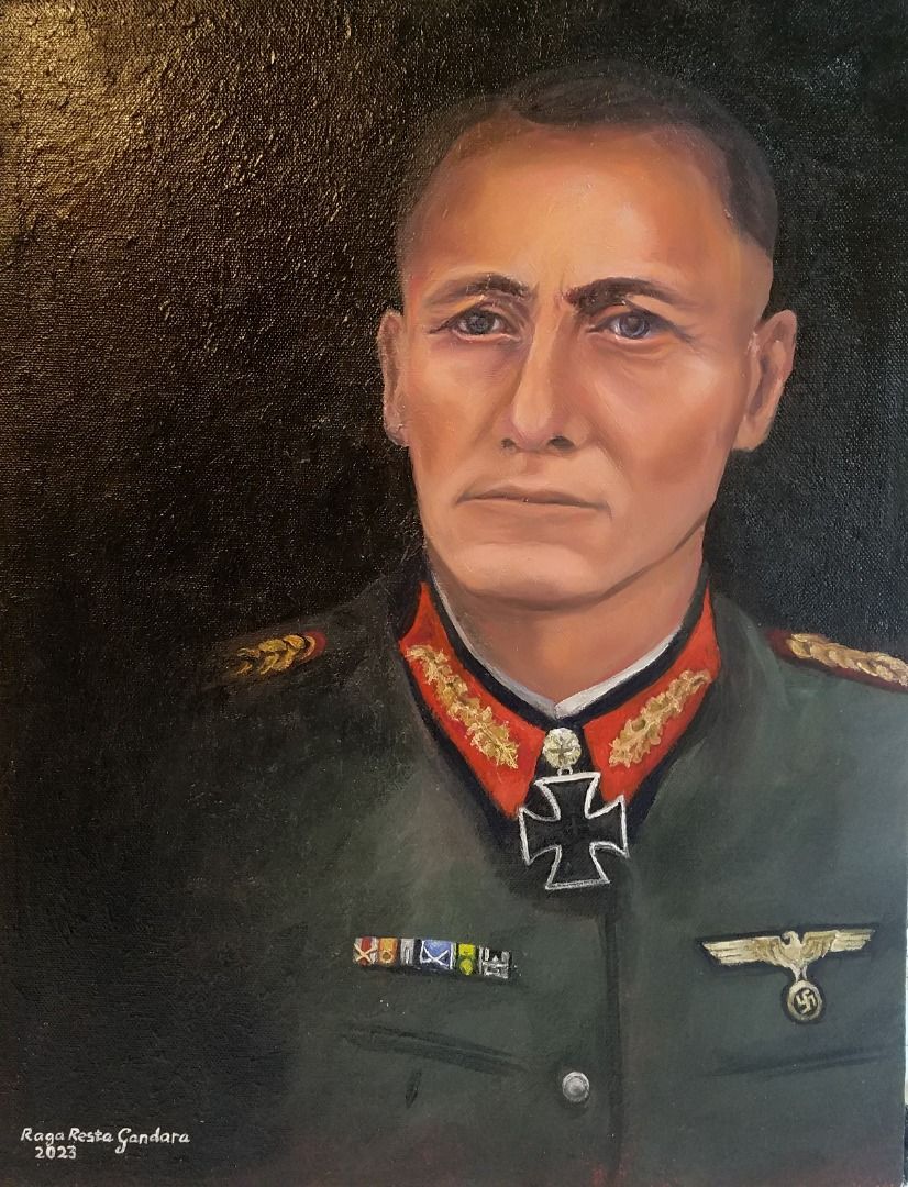 Lukisan Jendral Erwin Rommel Karya Raga Resta Gandara, Perabotan Rumah ...