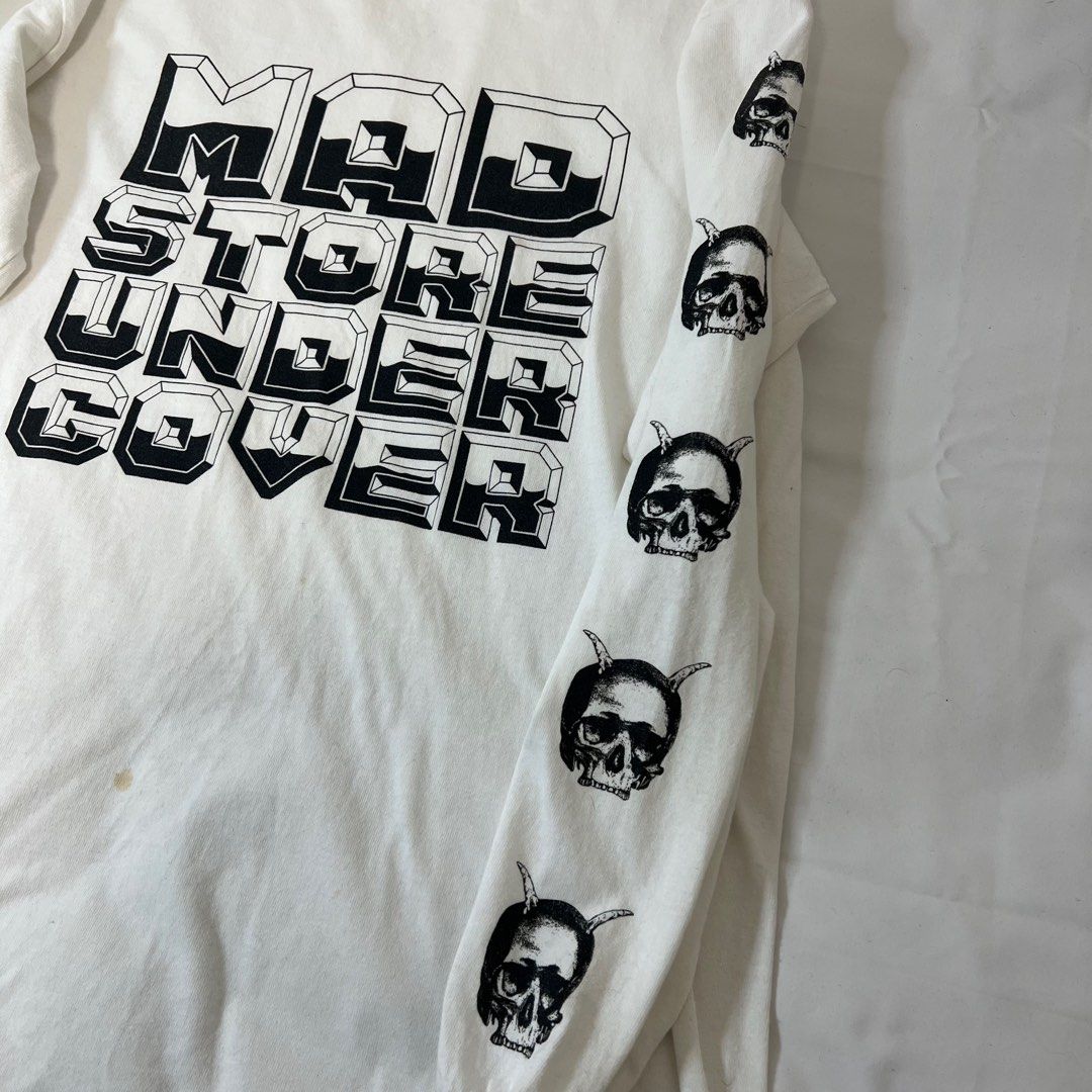 Madstore undercover Jun Takahashi skull tee top寬鬆衛衣, 男裝