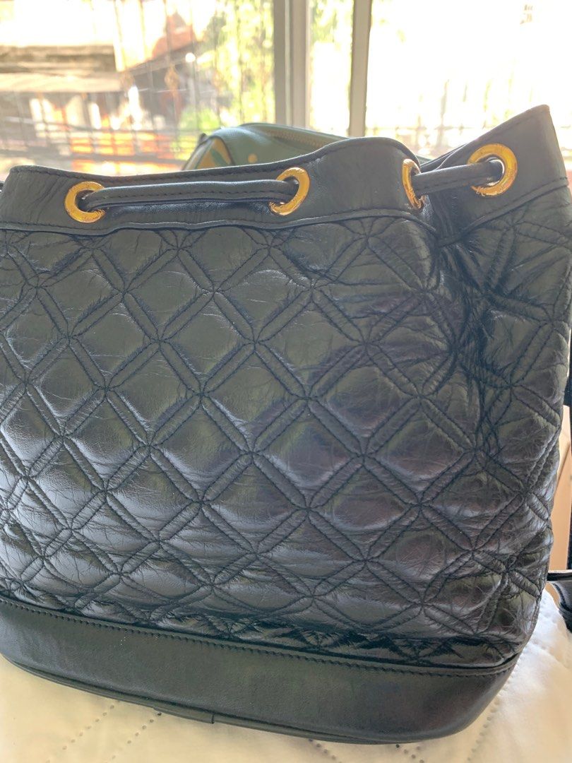 MCM mini bucket bag (Category: Luxury Bags & Wallets) located in Valenzuela. Submitted by d.cheapest (Listing ID 1278225348, Image 2). Description: Hardware - No fading Minimal signs of usage.