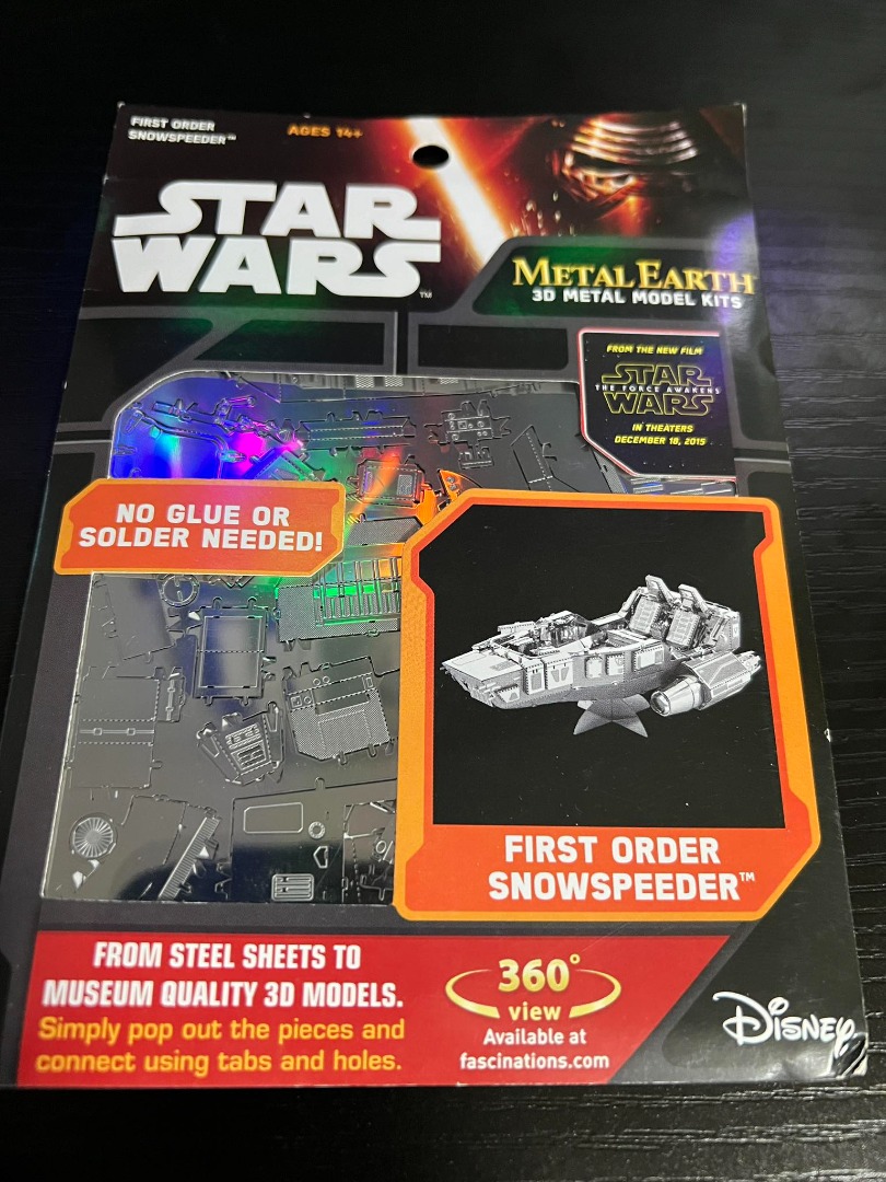 Metal Earth 3d Metal Model Kit Star Wars First Ordersnowspeeder, Hobbies & Toys, Toys & Games on ...