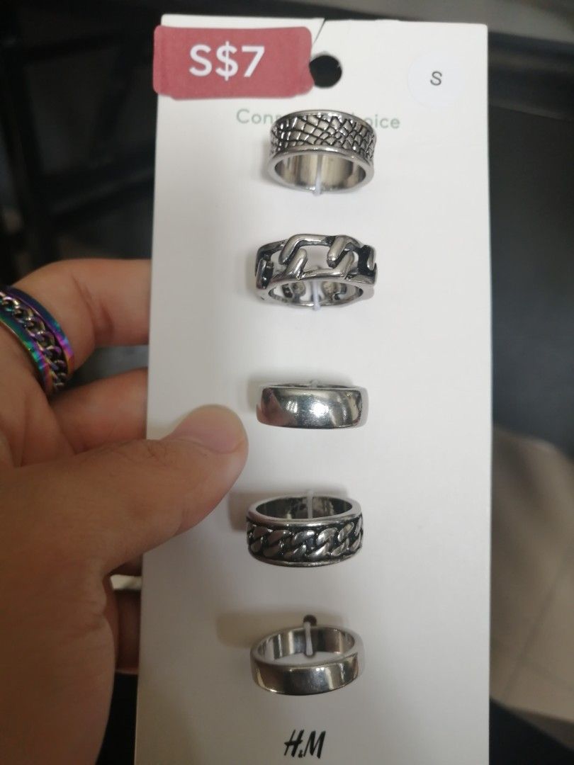 Men 2024 metal rings