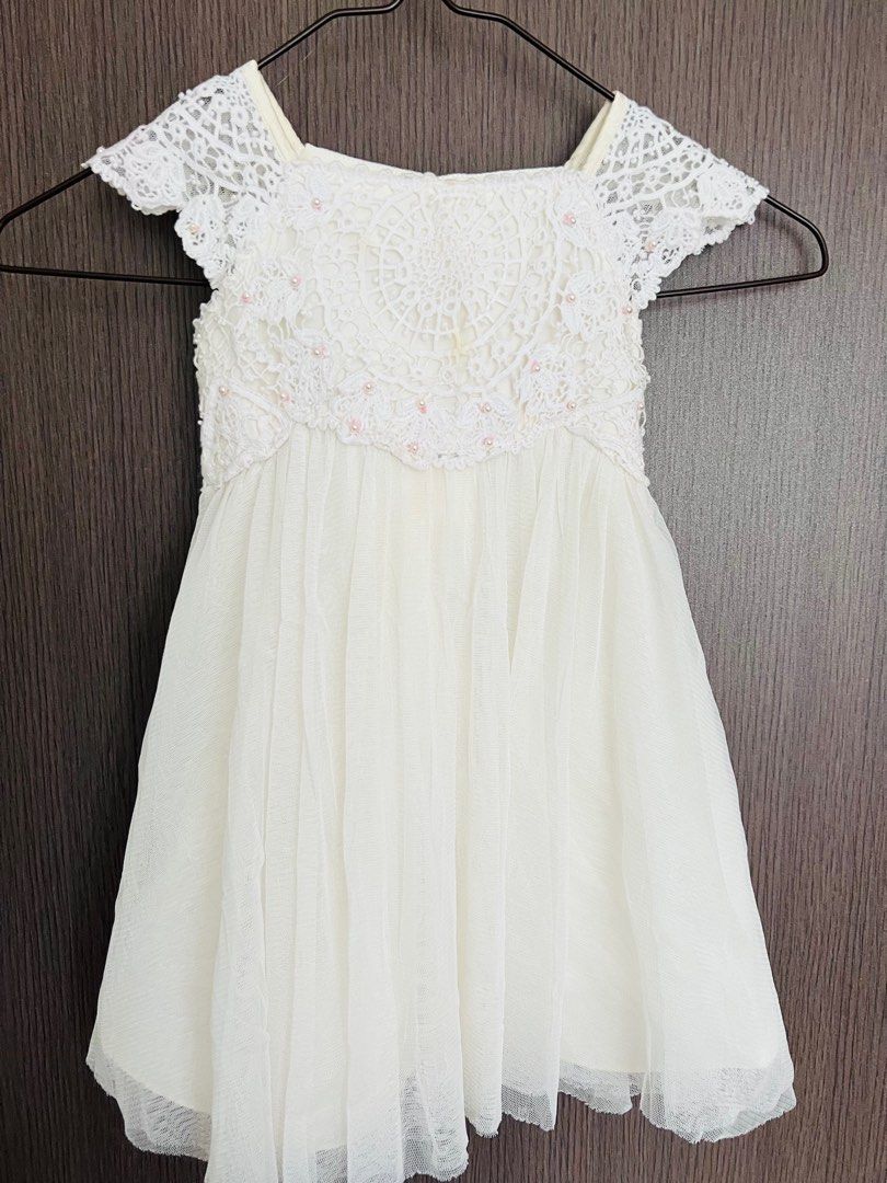 Monsoon White Dress Babies Kids Babies Kids Fashion on Carousell