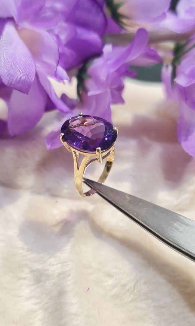 Gold discount ring amethyst