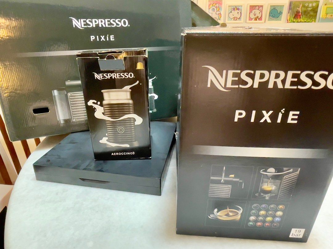Nespresso coffee make set of Pixie & Aeroccino3, TV & Home Appliances ...