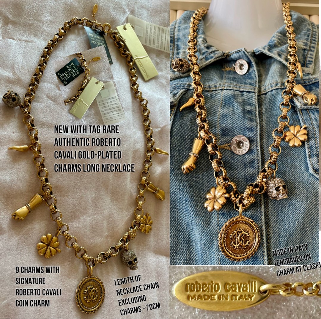 Gold chains and top charms