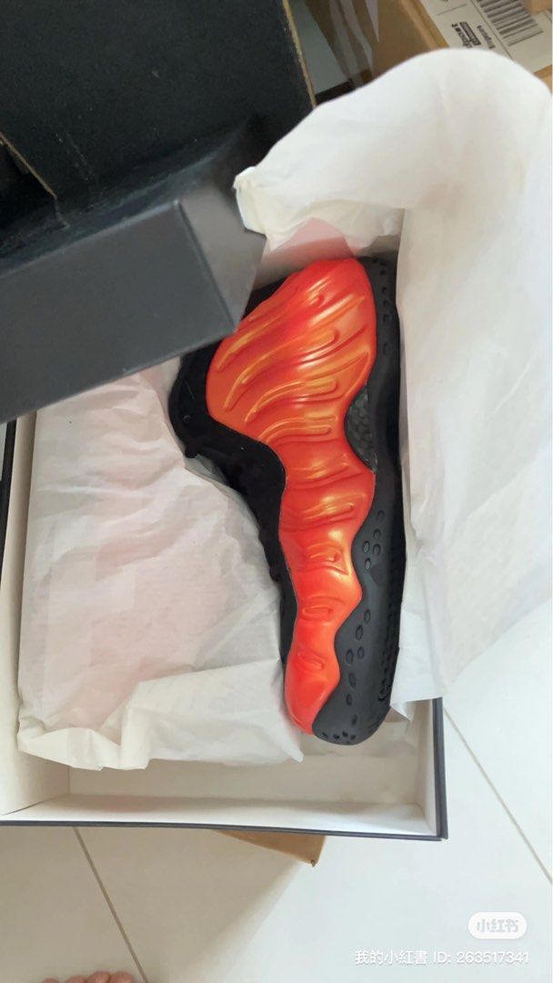 Nike air foamposite habanero red on sale