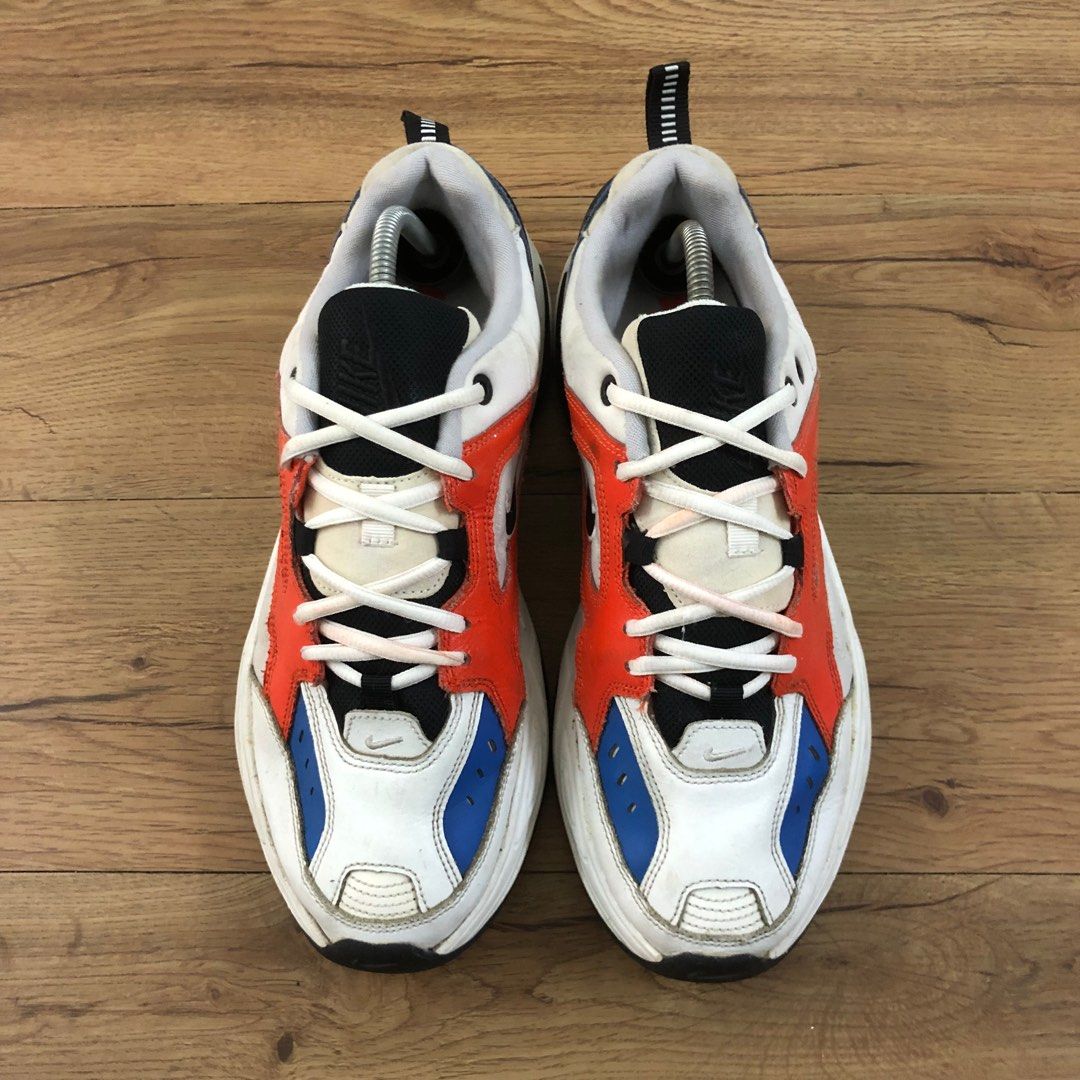 Nike tekno discount white orange blue