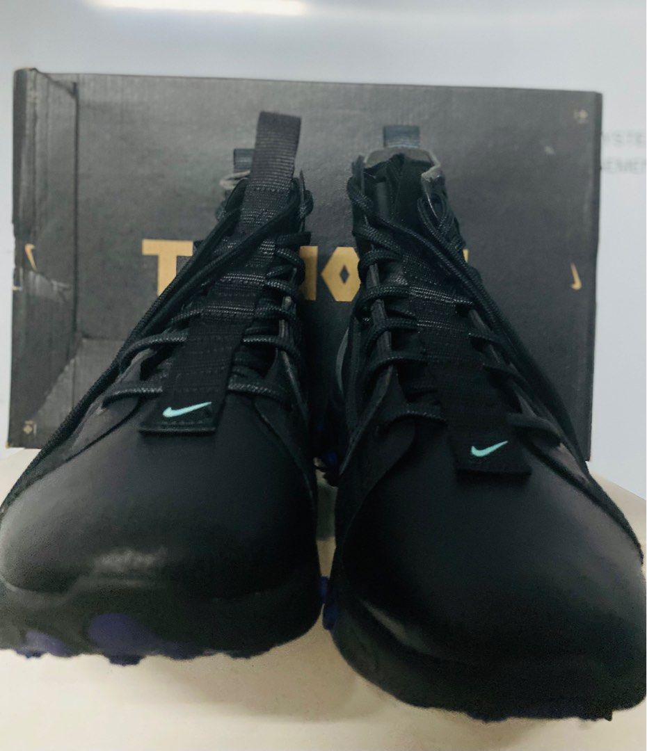 Nike React Langa Triple Black sneaker, Fesyen Pria, Sepatu