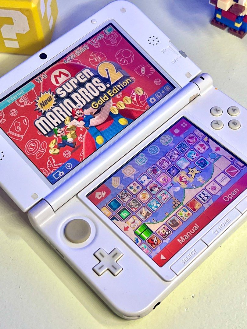 Nintendo 3DS XL Mario White Limited Edition 64GB bundle, Video Gaming