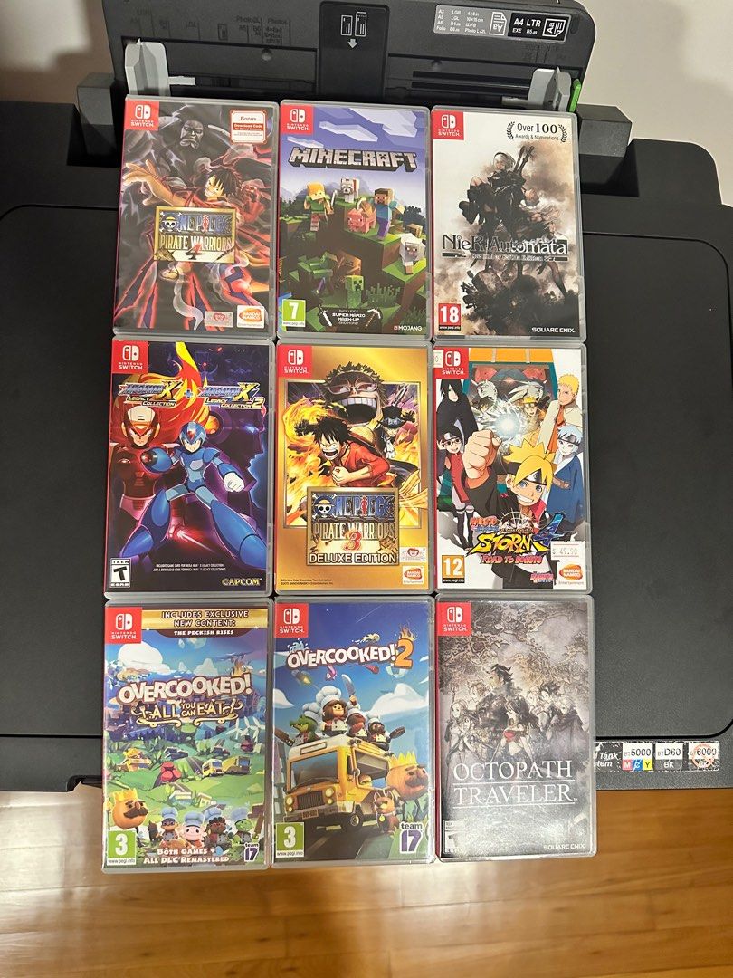 Nintendo Switch game One piece pirate warriors 4 / Minecraft / Nier  Automata / Megaman collection 1+2 /