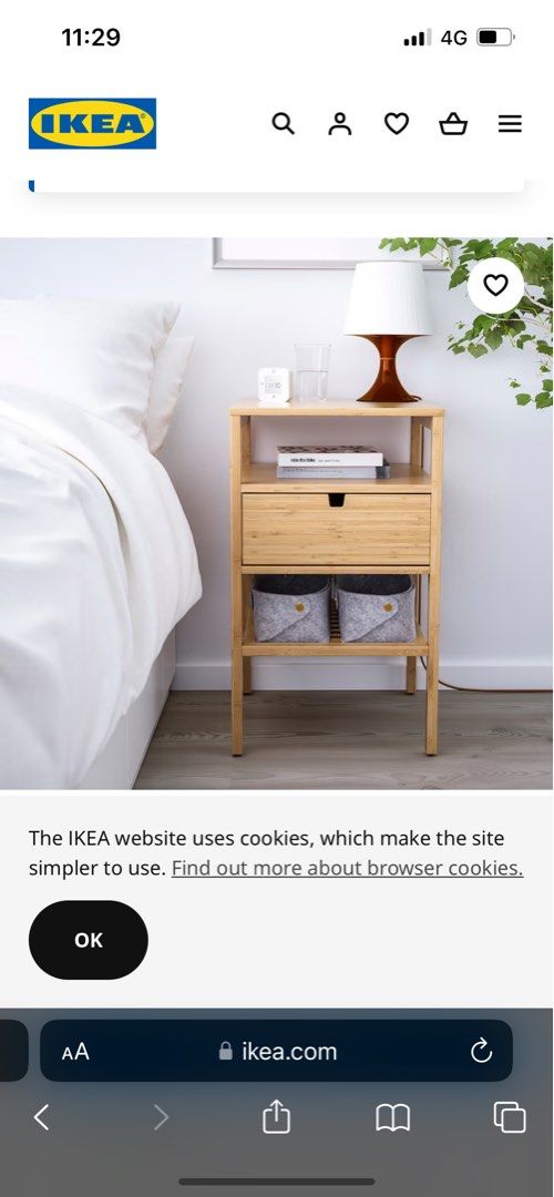 Nordkisa bedside table ikea, Furniture & Home Living, Furniture, Tables