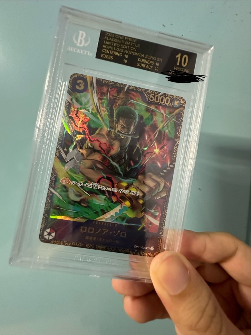 One piece TCG flagship zoro bgs black label, Hobbies & Toys, Toys