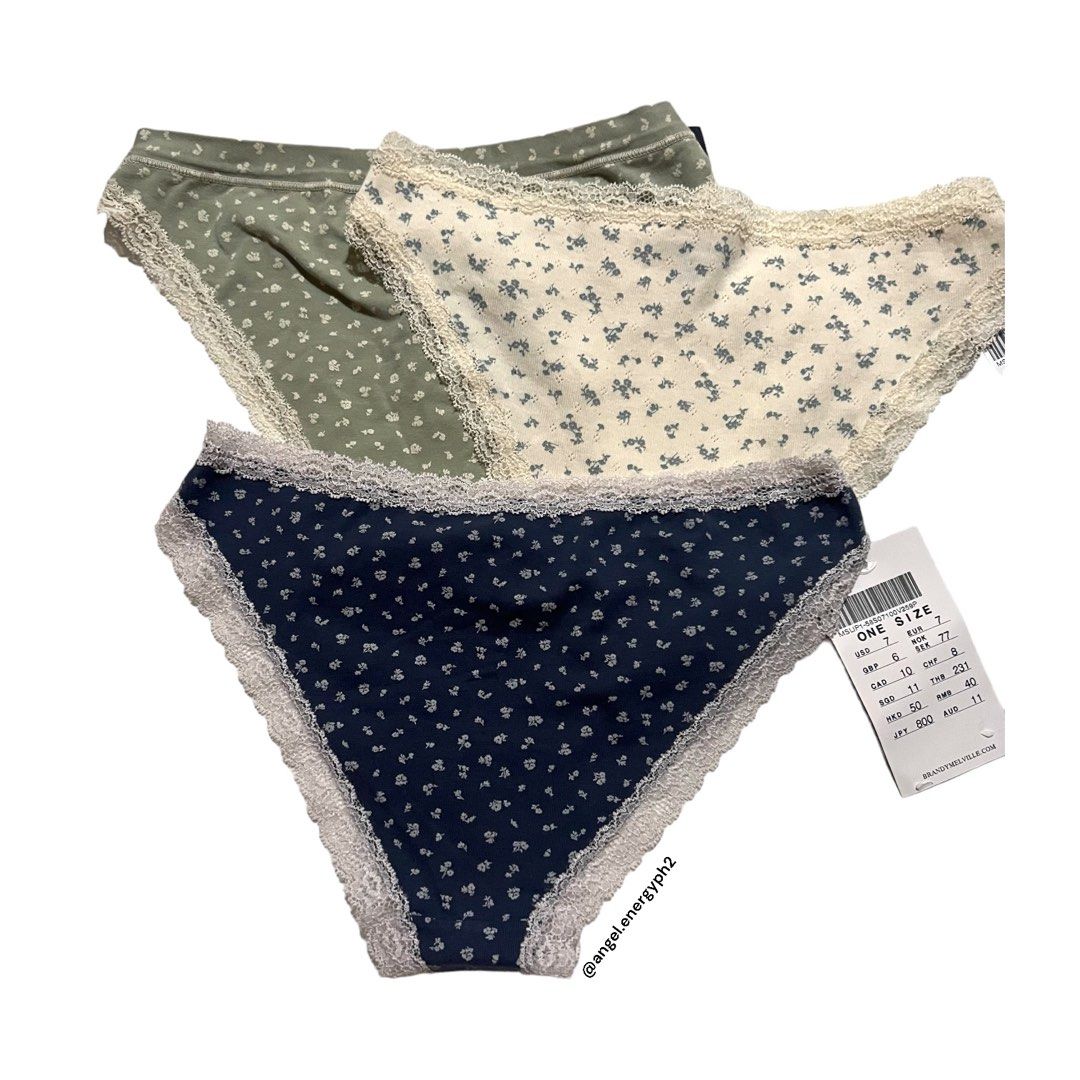 ONHAND‼️ Brandy Melville ~ Floral Bow Underwear, Women's Fashion