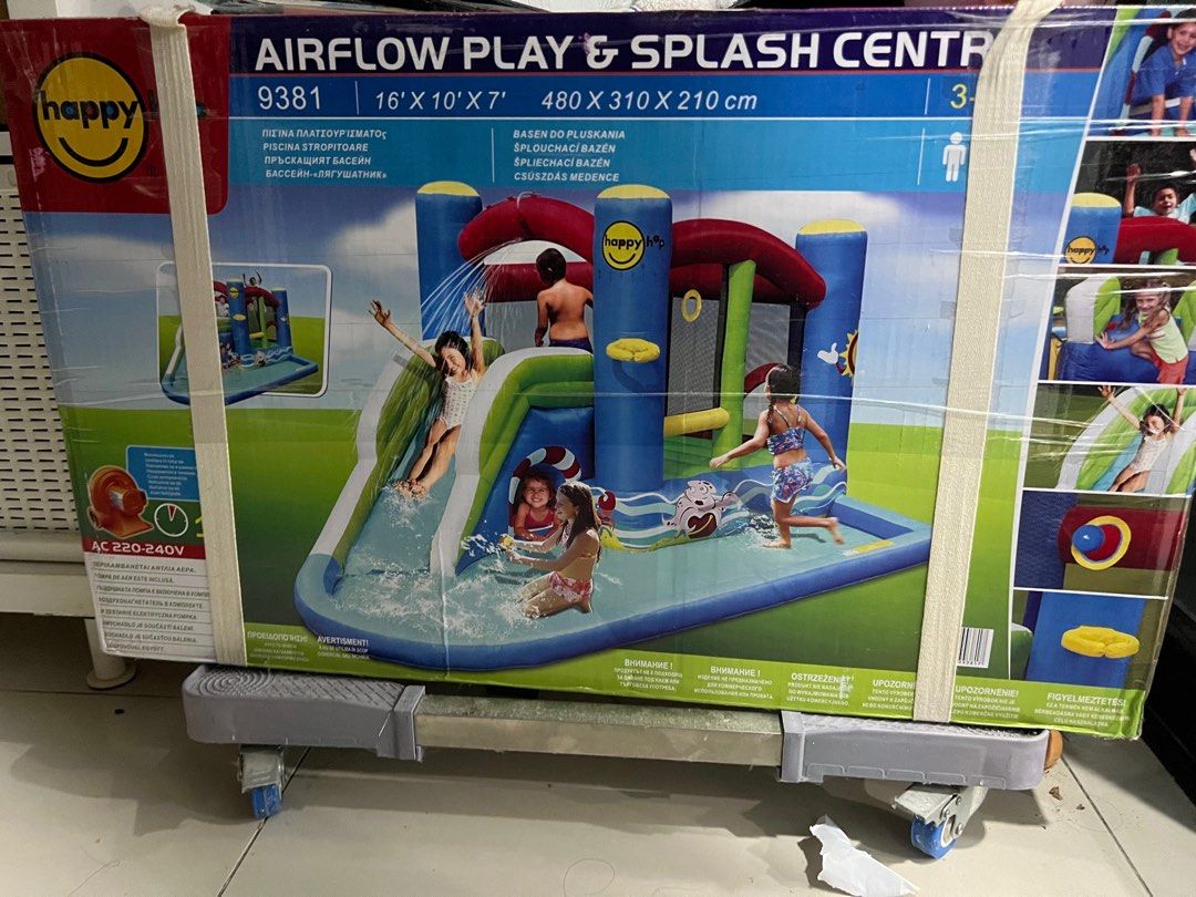 Original HAPPY inflatable pool and slide for kids., Hobbies & Toys ...