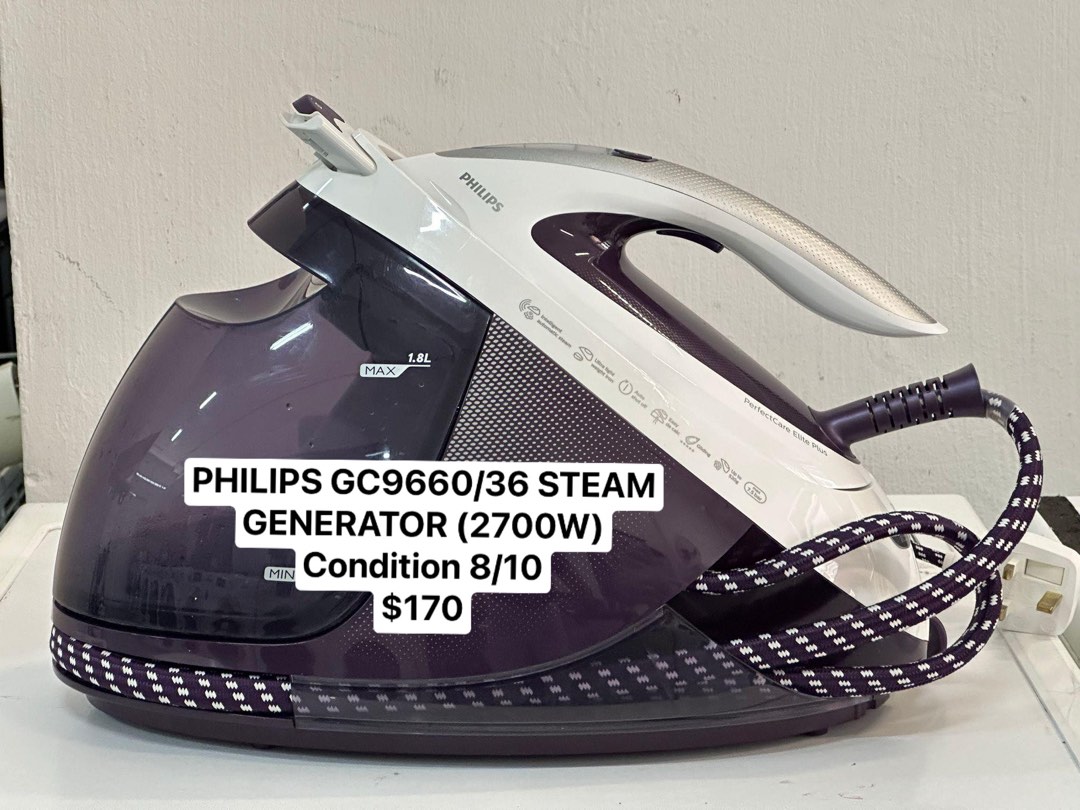 PHILIPS GC9660/36 STEAM GENERATOR (2700W)☎️ 88244384 Cherry, TV & Home  Appliances, Irons & Steamers on Carousell