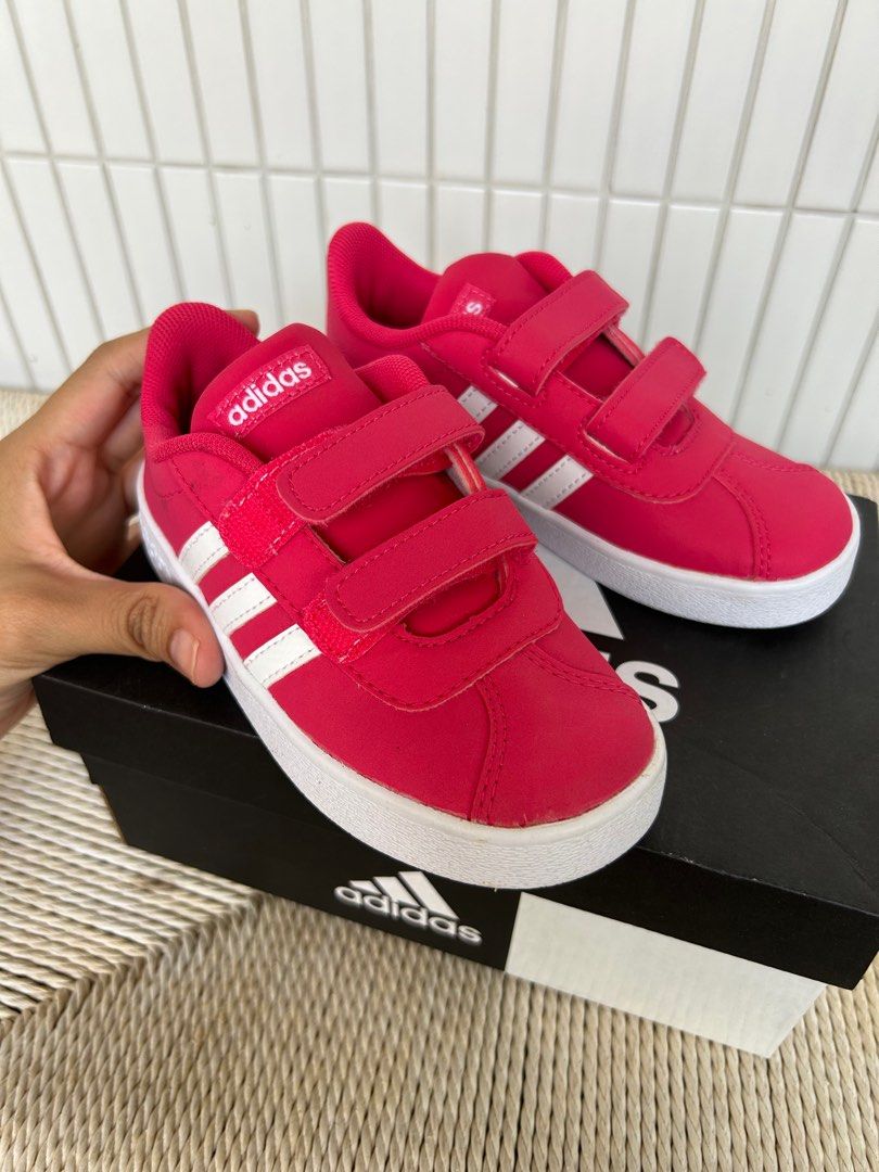 pink addidas kids