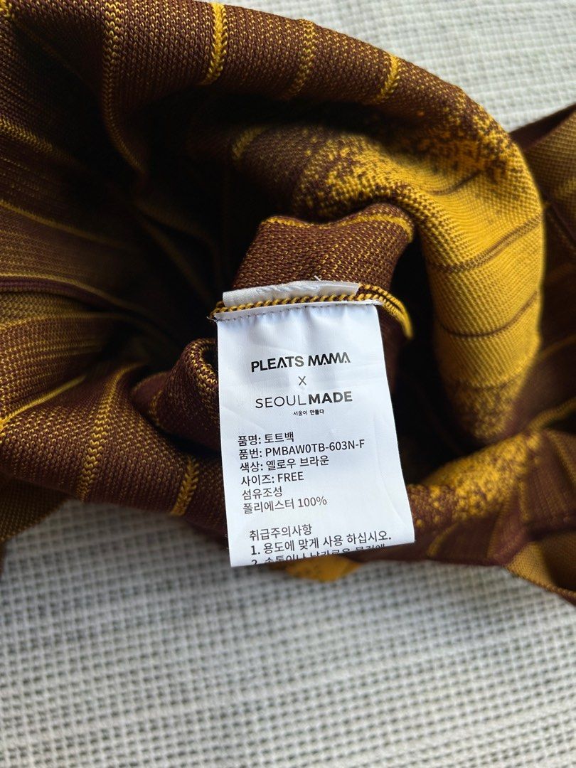 Pleats Mama Korean Brand Pleated Tote Bag, Women's Fashion, Bags