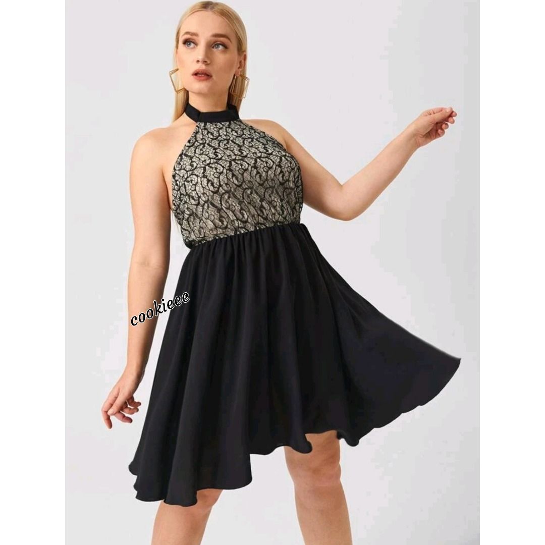 White skater dress cheap plus size