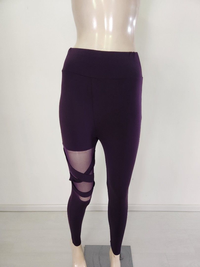 Purple mesh leggings outlet