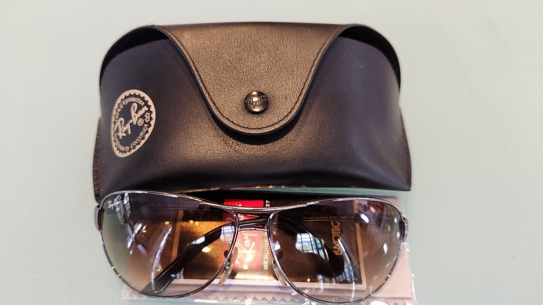 RayBan RB 3342 warrior Gunmetal Brown gradient lens 004 51 63 12 Men s Fashion Watches Accessories Sunglasses Eyewear on Carousell